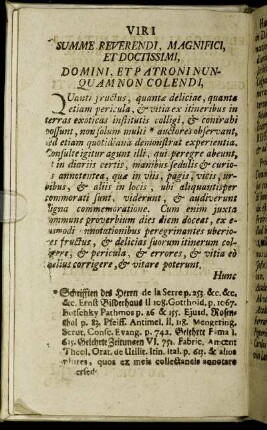 Viris Summe Reverendis Magnifici et Doctissimi, Domini, et Patroni nunquam Colendi, ...