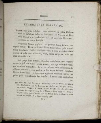 Experimenta Galvani.