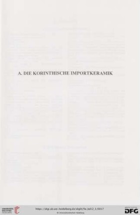 A. Die korinthische Importkeramik