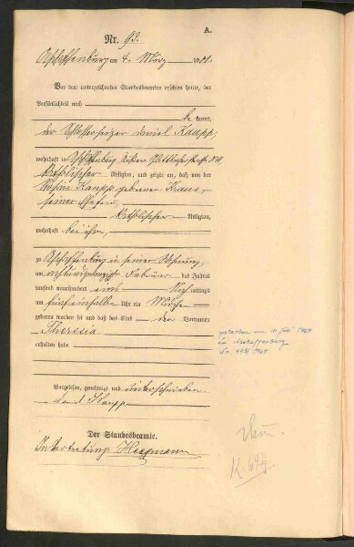 Standesamtsbuch der Stadt Aschaffenburg: Geburten 365/1900 - 184/1901