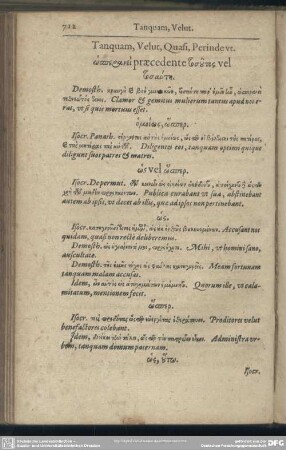 Tanquam, Velut, Quasi, Perinde ut