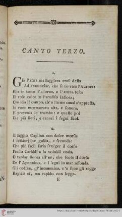 Canto Terzo