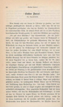 26-38 Blasius Pascal : ein Charakterbild