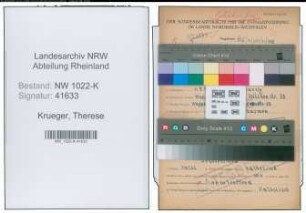 Entnazifizierung Therese Krueger , geb. 01.07.1893 ()