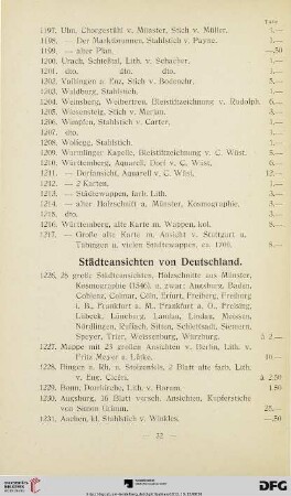 Städteansichten von Deutschland (Nr. 1226-1398)