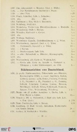 Städteansichten von Deutschland (Nr. 1226-1398)