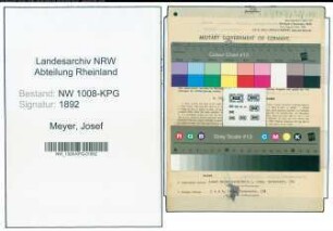 Entnazifizierung Josef Meyer , geb. 06.08.1900 (Kaufm.Angestellter)