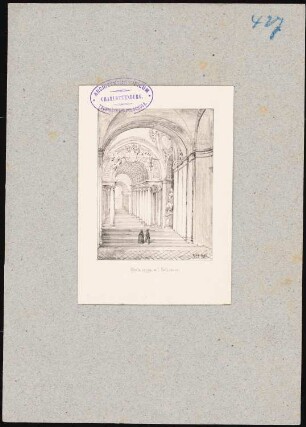 Scala Regia im Vatikan, Rom: Ansicht des Kreuzganges