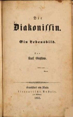 Die Diakonissin : ein Lebensbild