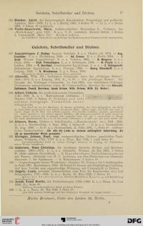 Gelehrte, Schriftsteller und Dichter (Nr. 187-419)