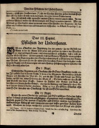 Das II. Capitel. Pflichten der Underthanen