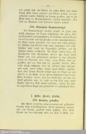 I. Fische, Krebse, Frösche