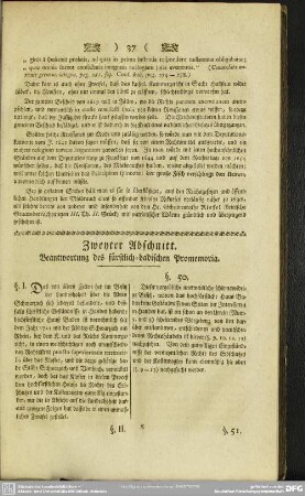 Zweyter Abschnitt. Beantwortung des fürstlich-badischen Promemoria