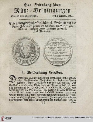 (Ein und dreysigstes Stueck, den 4. August - Vier und dreysigstes Stueck, den 25. August)