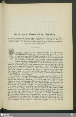 Die elektrischen Motoren und ihre Anwendung