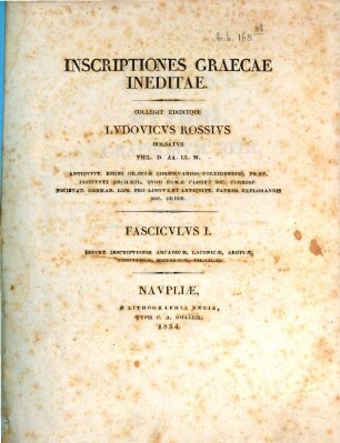 Inscriptiones graecae ineditae, 1