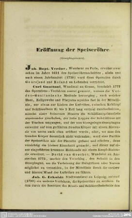 Eröffnung der Speiseröhre