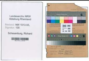 Entnazifizierung Richard Schauenburg , geb. 24.11.1922 (Aufseher)