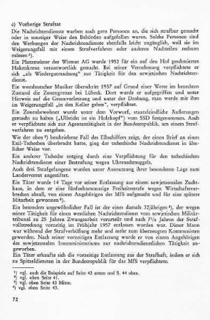 c) Vorherige Straftat