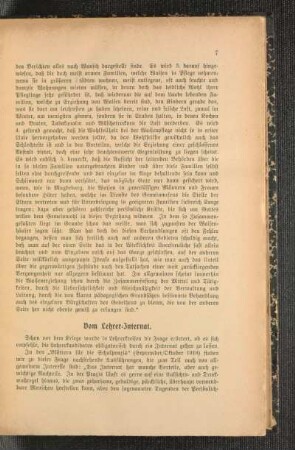 Vom Lehrer-Internat