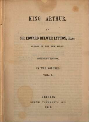 King Arthur : in two volumes. 1