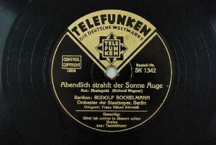 Abendlicht strahlt der Sonne Auge : aus: Rheingold / (Richard Wagner)