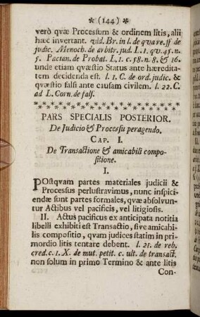 Cap. I. De Transactione & amicabili compositione. - Cap. V. De Renunciatione, mutatione & emendatione libelli.