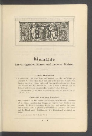 Gemälde hervorragender älterer und neuerer Meister