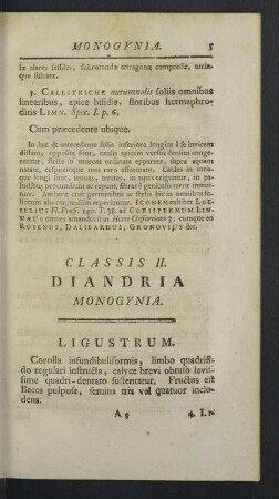 Classis II. Diandria