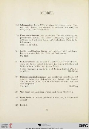 Möbel (Nr.252-268)