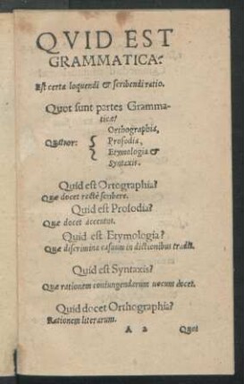 Quid Est Grammatica?