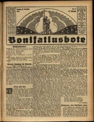Erste Ausgabe vom Sonntag, den 20. Dezember 1931.