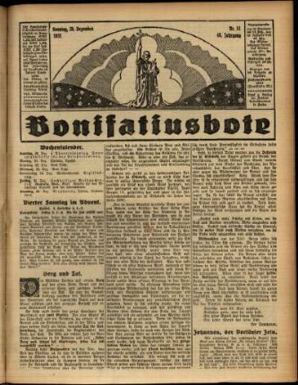 Erste Ausgabe vom Sonntag, den 20. Dezember 1931.