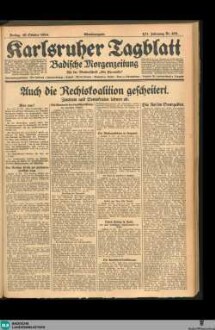 Karlsruher Tagblatt, Abendausgabe