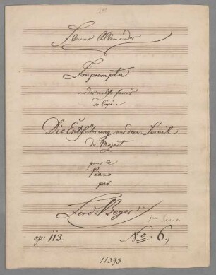 Impromptu sur des motifs favoris de l'opera Die Entführung aus dem Serail, Klavier, op. 113/6 - BSB Mus.Schott.Ha 12228-2