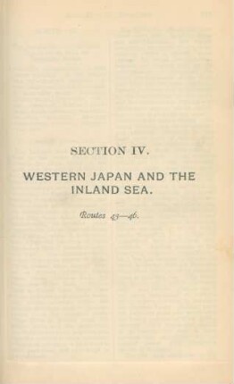 Section IV. Western Japan and the inland sea. Routes 43-46