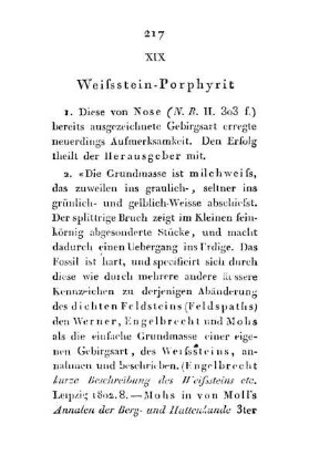 XIX Weissstein-Porphyrit
