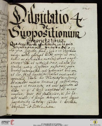 Disputatio IV: De Súppositionúm Proprietatibus