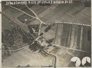 Untermühle bei (nördlich) Feldmoching (mit Einzeichnungen) (900 m)