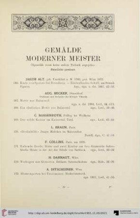 Gemälde moderner Meister (Nr. 166-320)