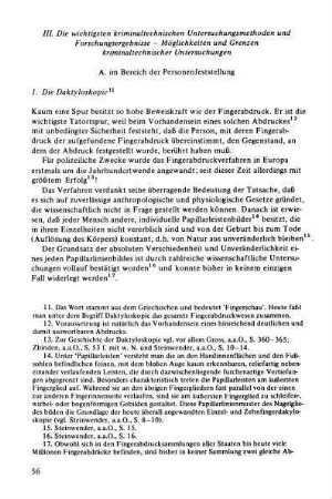 1. Das Fingerabdruckverfahren (Daktyloskopie)