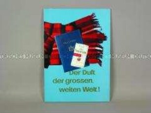 Werbeschild für "Peter Stuyvesant"-Zigaretten (Motiv: Schal, Passport)
