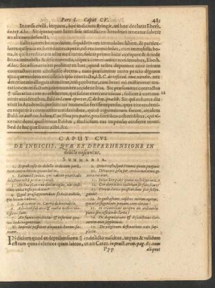 Caput CVI. De Indiciis, Quae Ex Deprehensione In delicto nascuntur.