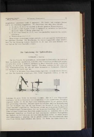 Die Umkehrung der Spektrallinien.