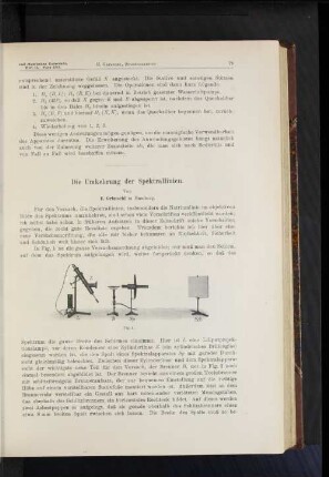 Die Umkehrung der Spektrallinien.