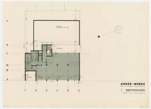 Anker-Werke Bayreuther Straße 35, Berlin-Schöneberg: Grundriss 1. Obergeschoss 1:100