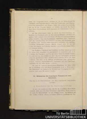 III. Erläuterung des beigefügten Vorentwurfs einer Güterbahn.