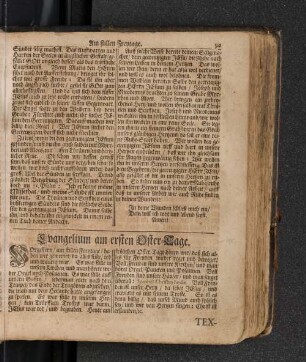 Evangelium am ersten Oster-Tage.