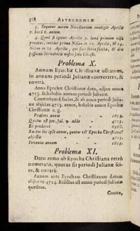 568-580, Praxis et Usus, Chronologica II, Problema XI-XX
