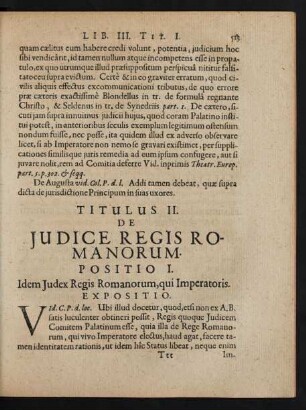 Titulus II. De Iudice Regis Romanorum.